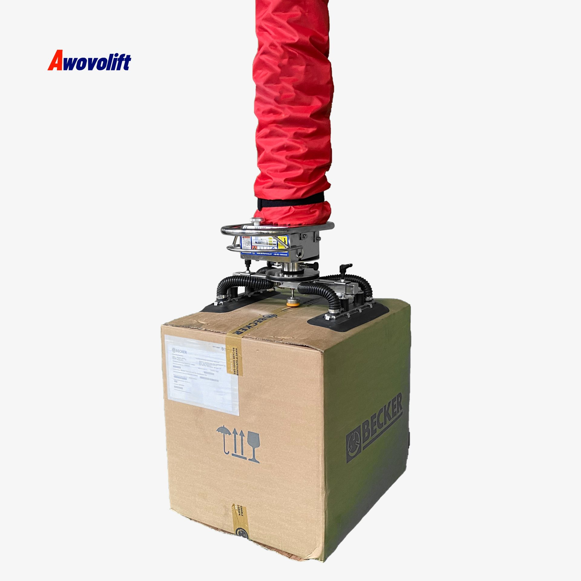 Awovolift Vacuum Tile Tube Lifter Cartoon Box Lifting Handing Inserts Blocks Bag Barrel Logistics Transport System with Anti-noise Box CE 60kg