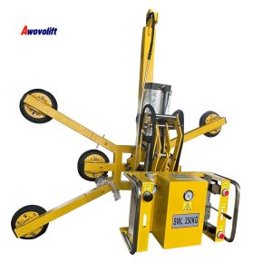 Awovolift Electric Pneumatic Glass Vacuum Suction Cup Lifter Flip Rotate Transport Glass Removal Suction Cups Line CE 350KG