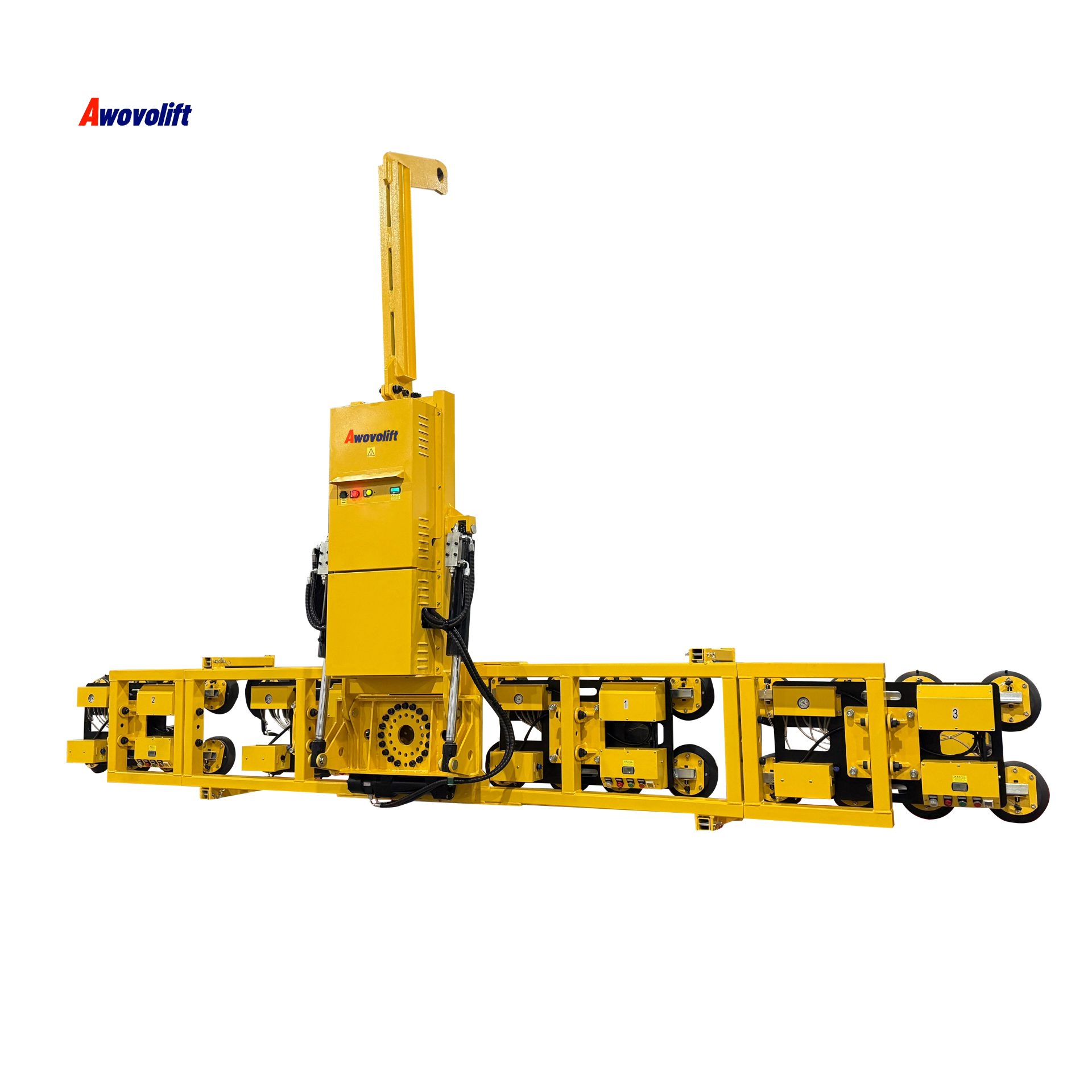 Awovolift Cuvred Glass Facade Install Hydraulic Vacuum Sucker Lifter Crane Suction Cup Glazing Remote Control Flip and Rotate 2-10T CE