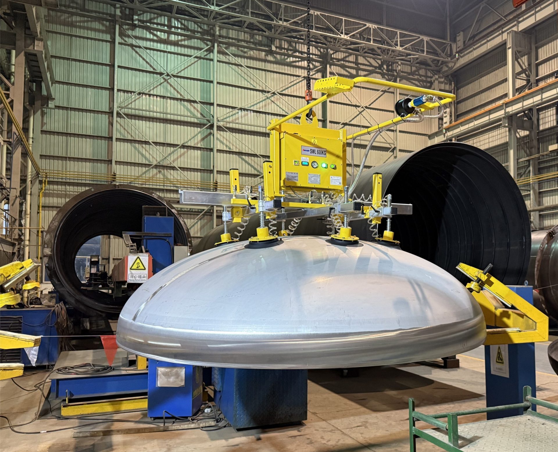 Awovolift Curved Metal Sucker Big Steel Bottom Barrel Suction Crane Electric Vacuum Lifter CE Lifting and Moving Bottom Bucket