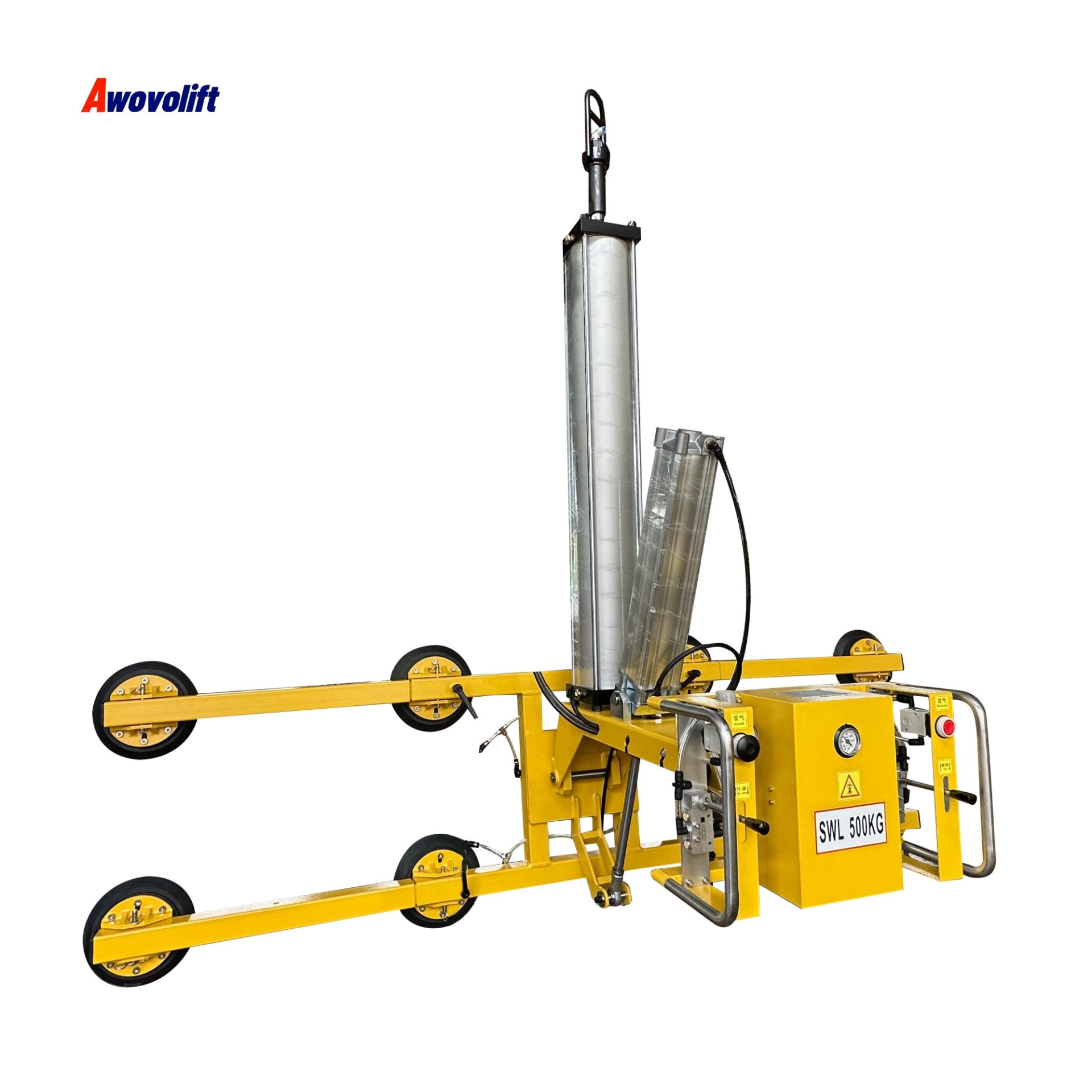 Awovolift Air Power Pneumatic Glass Vacuum Lifter Jib Crane Heavy Duty Suction Hook for Glass Granite Sucker Cup Lifter CE 500KG