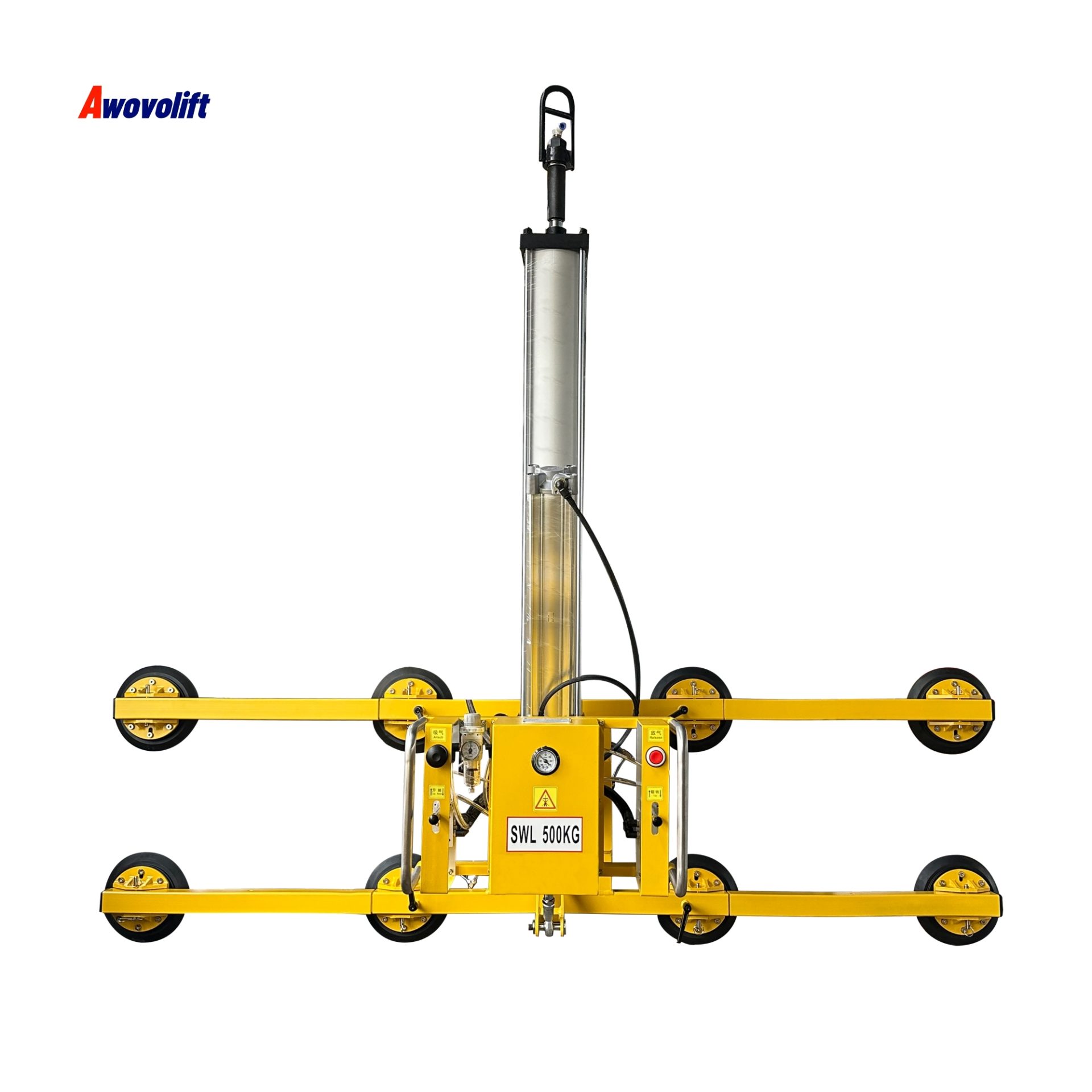 Awovolift Air Power Pneumatic Glass Vacuum Lifter Flip Industrial Glass Suction Sucker Grips Vacuum Lifting Equipment CE 500KG