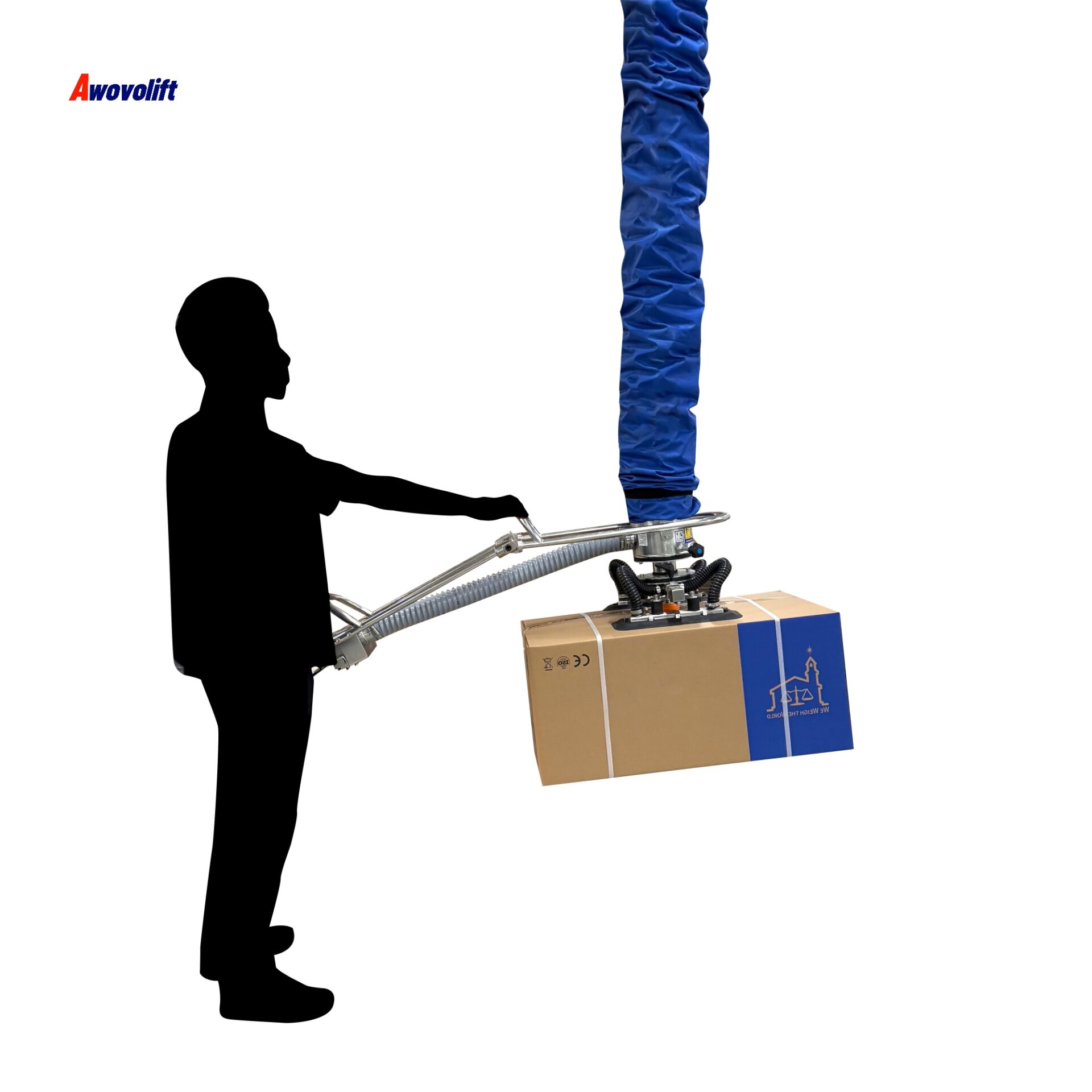 Awovolift Handling System for Painted Panel Industrial Bag Lifter Construction Lifting Device Solution Buckets Drink Cartons Box