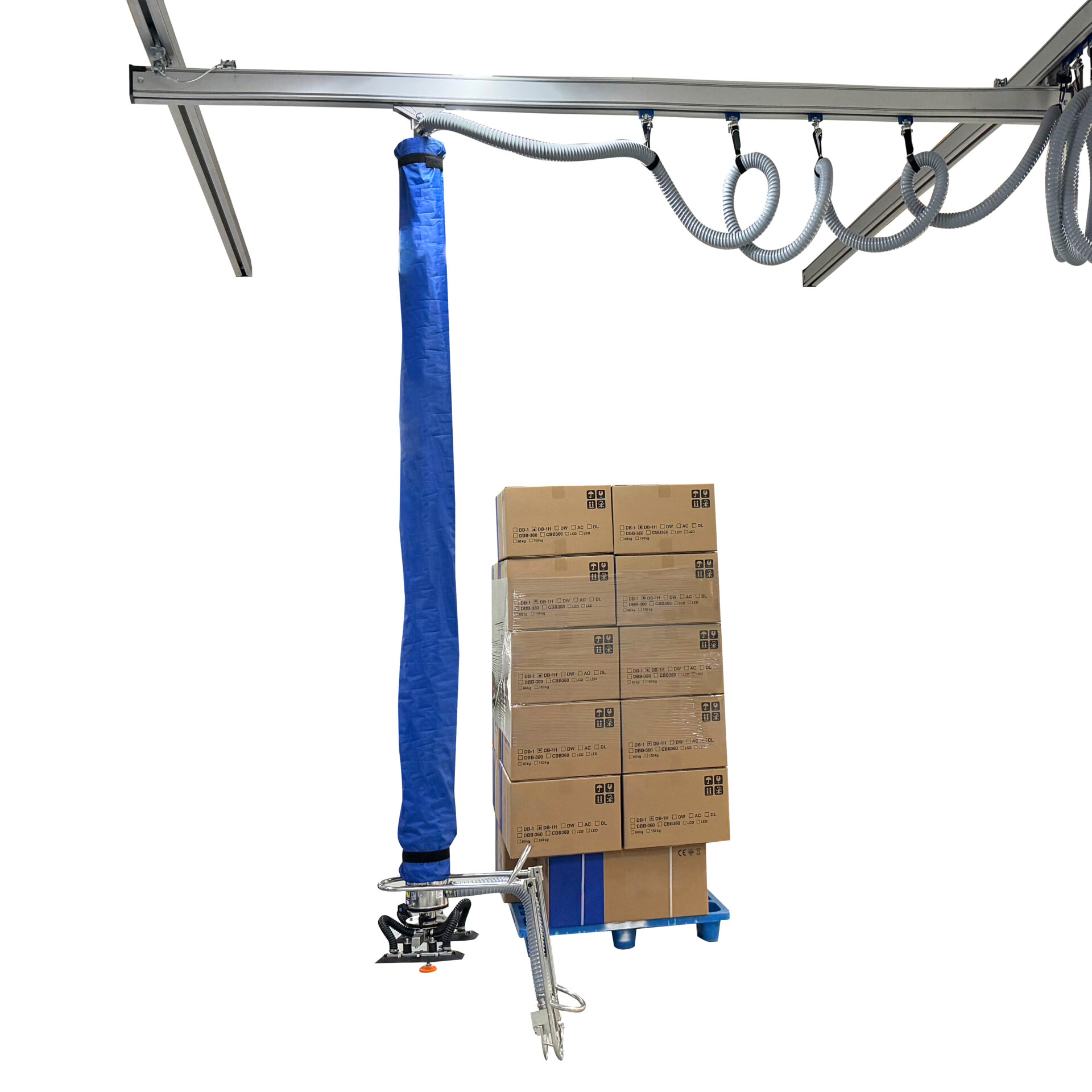 Awovolift Vacuum Hose Tube Lifter System Handling Lifting for Brick and Bags Logistics Vacuum Gripper Tube Lifter for Box Bucket