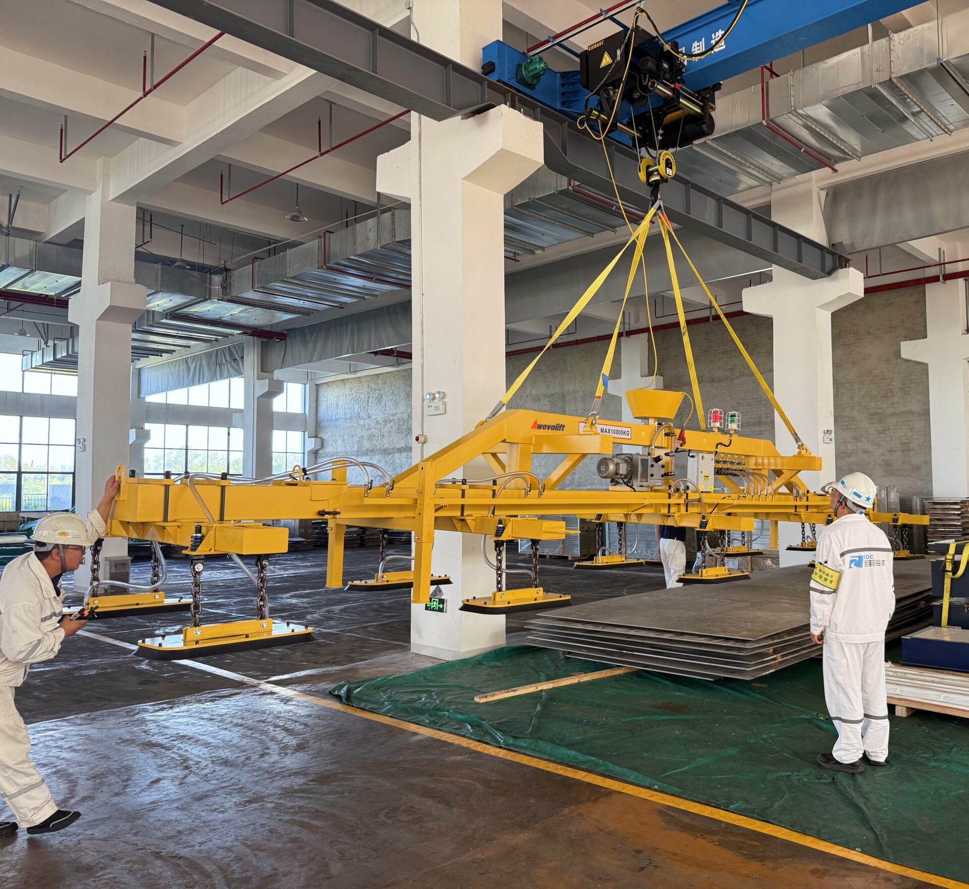 Awovolift 10Tons Huge Steel Sheet Metal Vacuum Lifter for Dockyard Shipyard Heavy Duty Industrial Steel Vacuum Lifting Equipment Shipbuilding