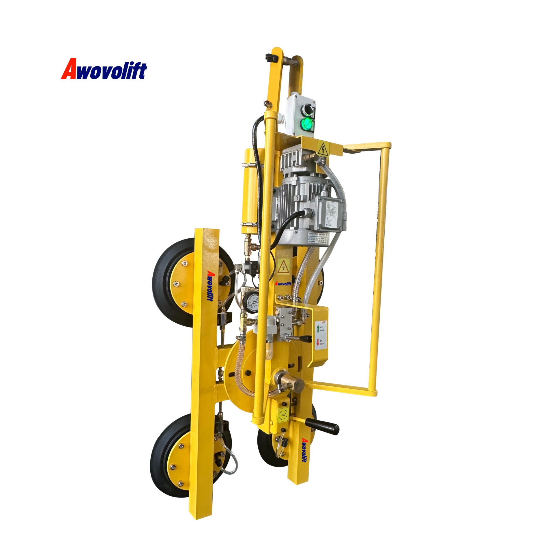Awovolift Industrial AC Power Glass Vacuum Lifter 250kg with Rotating Function Lightweight Aluminum Alloy Glass Edging Line CE