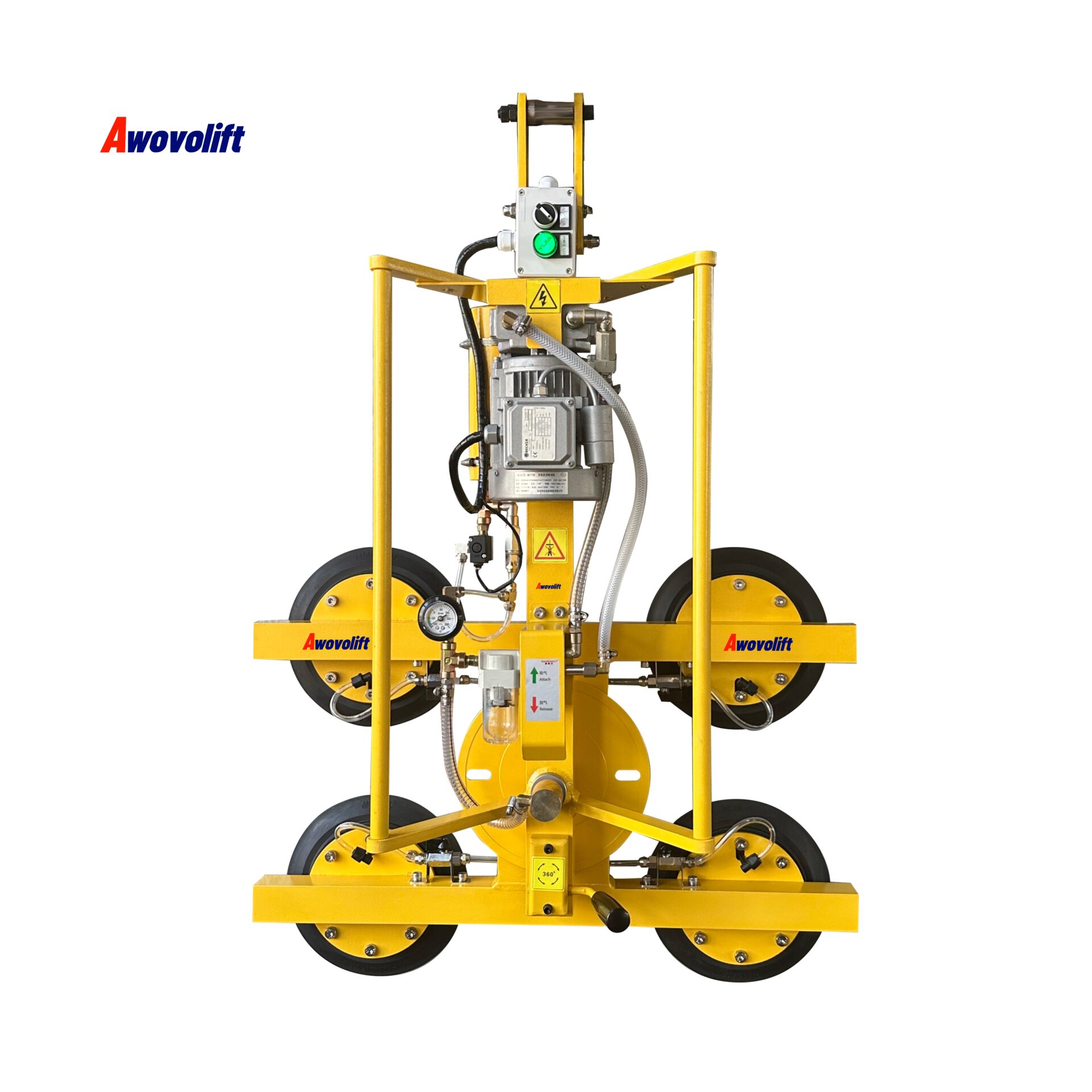 Awovolift Glass Vacuum Lifter AC Power for Glass Edging Line All Aluminum Material Only 41kg Weight Rotating Function 250kg CE