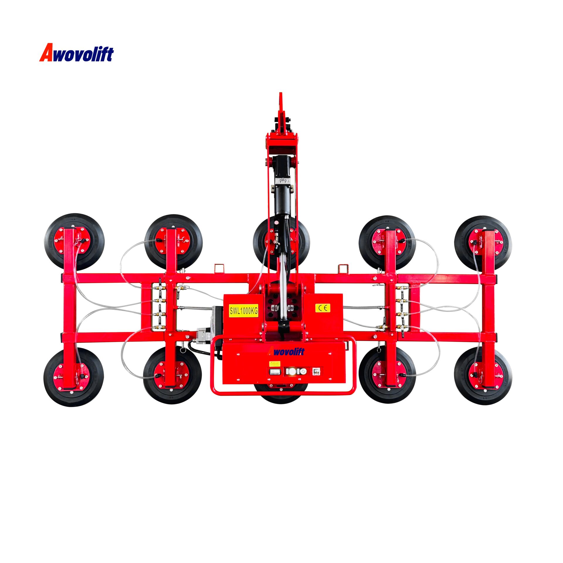 Awovolift Remote Control Electric Glass Sucker Vacuum Lifter 1000kg for Glass or Sheet Metal Lifting and Handling Install CE