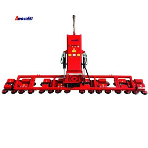 Awovolift Cuvred Flat Glass Hydraulic Vacuum Sucker Lifter Crane Suction Cup Flip and Rotate 2-5Tons Installation Vacuum Hook
